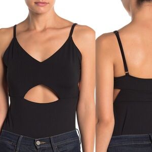 Good American Black Cutout Bodysuit